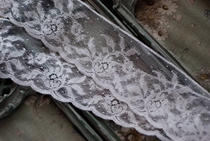 Leavers Lace French lace #411 fine cotton lace handmade DIY