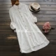 3881 mới kích thước lớn mùa thu cotton của phụ nữ tươi mới in gió gió thường giản dị áo sơ mi dài tay dài - Áo sơ mi dài tay áo sơ mi nữ form rộng
