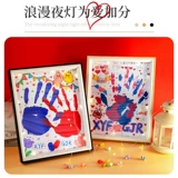 Отпечаток рук для влюбленных, пигментированная фоторамка подходит для мужчин и женщин для друга на день Святого Валентина, «сделай сам», подарок на день рождения