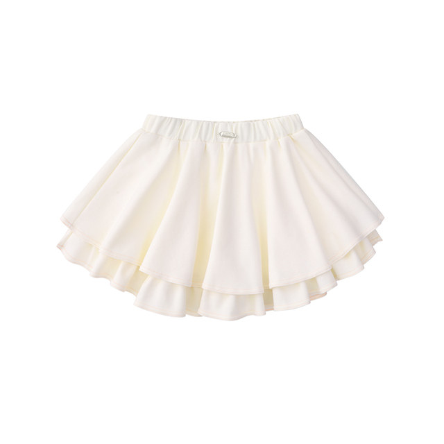 AIRHOOD summer ສີຂາວ pleated skirt ແອວສູງຂອງແມ່ຍິງ culottes puffy ballet style fishtail a-line cake skirt