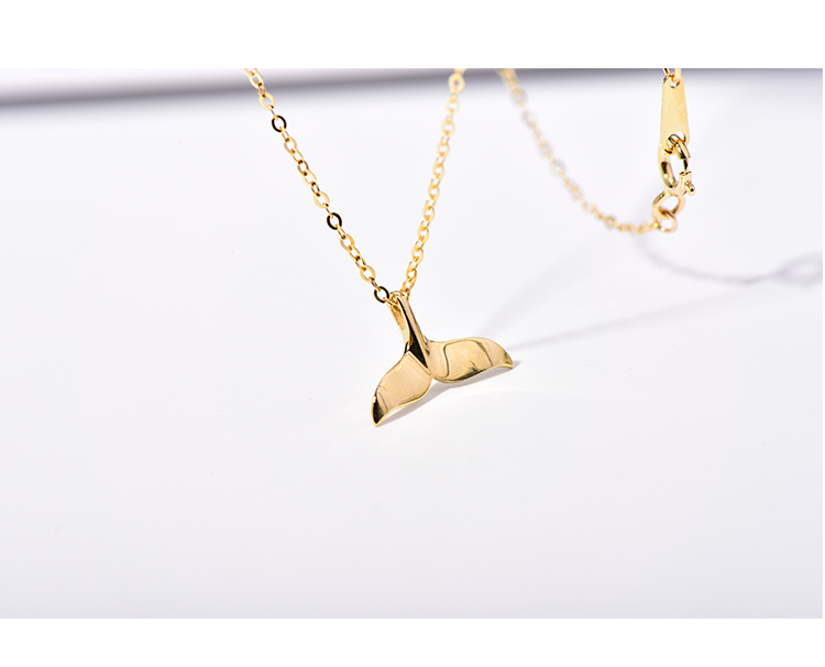 Thời trang Hàng Châu Hàn Quốc vòng chân vàng 14K nữ Cựu ba mặt dây chuyền hình cá voi mịn màng dễ thương - Vòng chân lắc chân nữ 10k