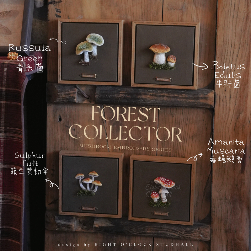 【Little Mushroom】Diy 3D Advanced Embroidery Kit Eight-Point Self-Study Room Original Healing Gift Decorative Painting