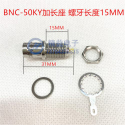 순금 도금 구리 Q9-50KY BNC-50KY 확장 시트 스레드 길이 15MM 패널 고정 50 유로