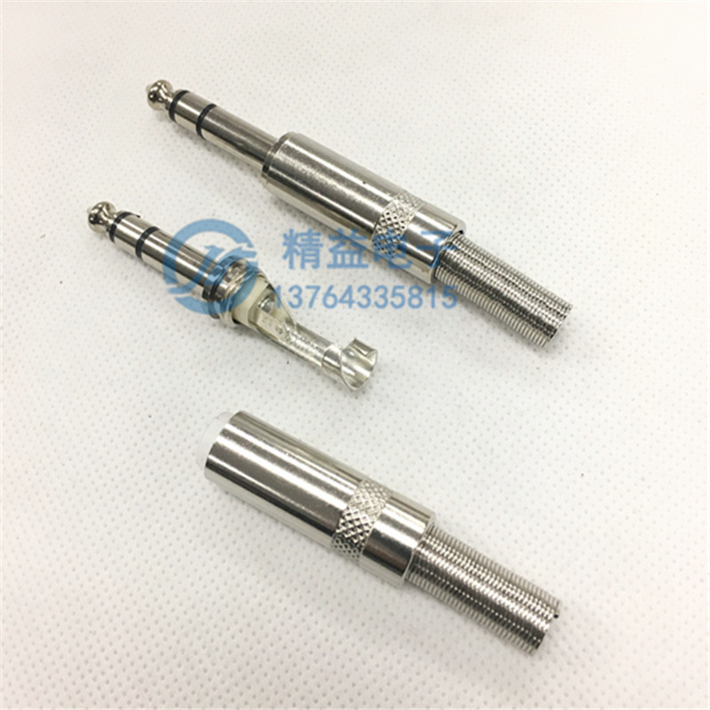 Tongxing pure copper 6 5 plug 6 35 big three-core audio plug mixer microphone audio plug