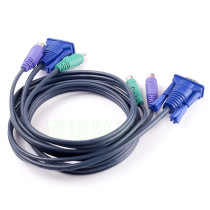 KVM switcher cable vgaline ps2 line three parallel line KVM line male-to-male belt interface for pin