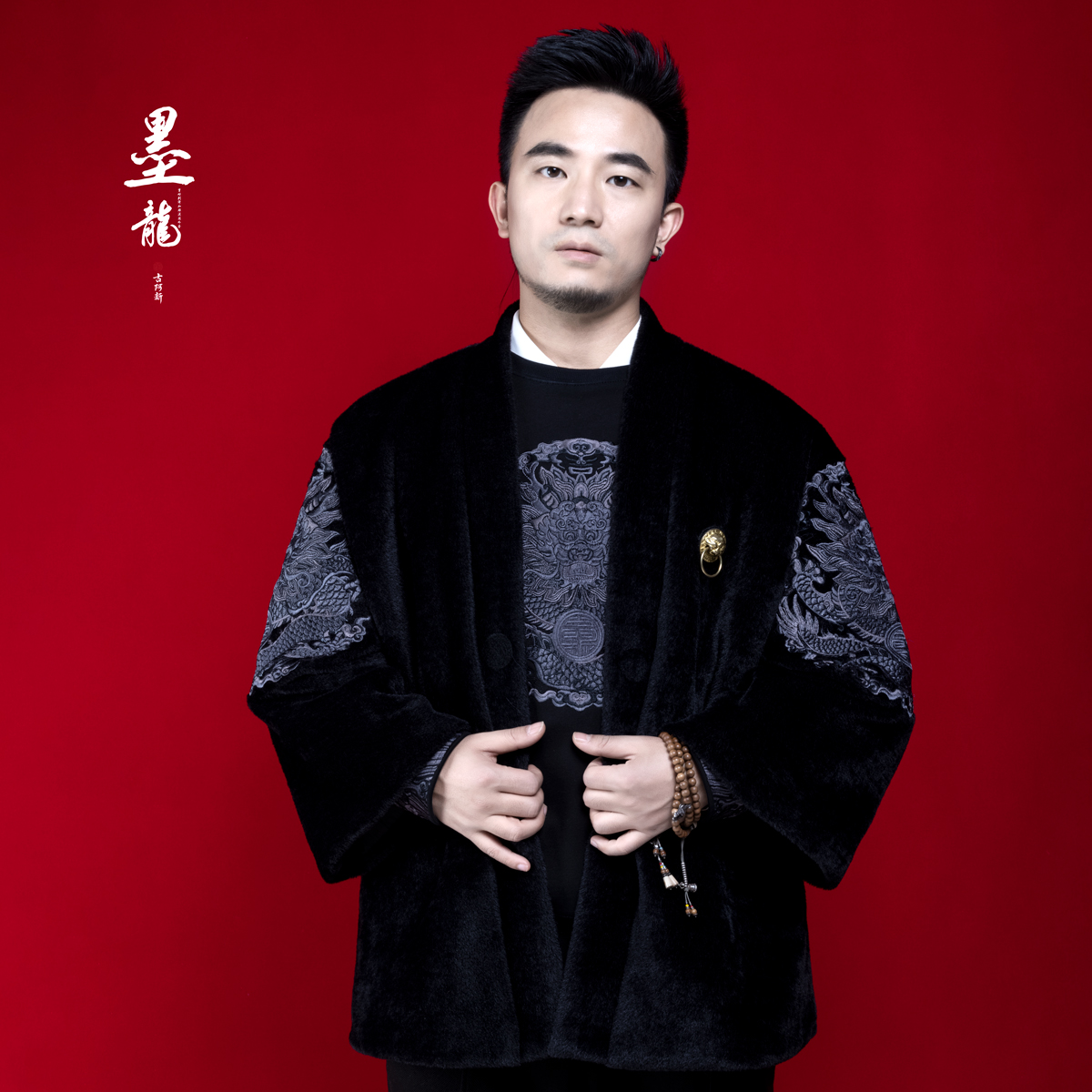 (Guaxin National Tide) Original State Wind Embroidery Ink Dragon Lovers National Tide 100 A new Han suit jacket over the winter season-Taobao