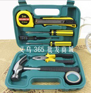 New Gift Portfolio Tool Suit 8 pieces 9 pieces for home sets of family sets tools 5 gold tools Home Toolbox-Taobao