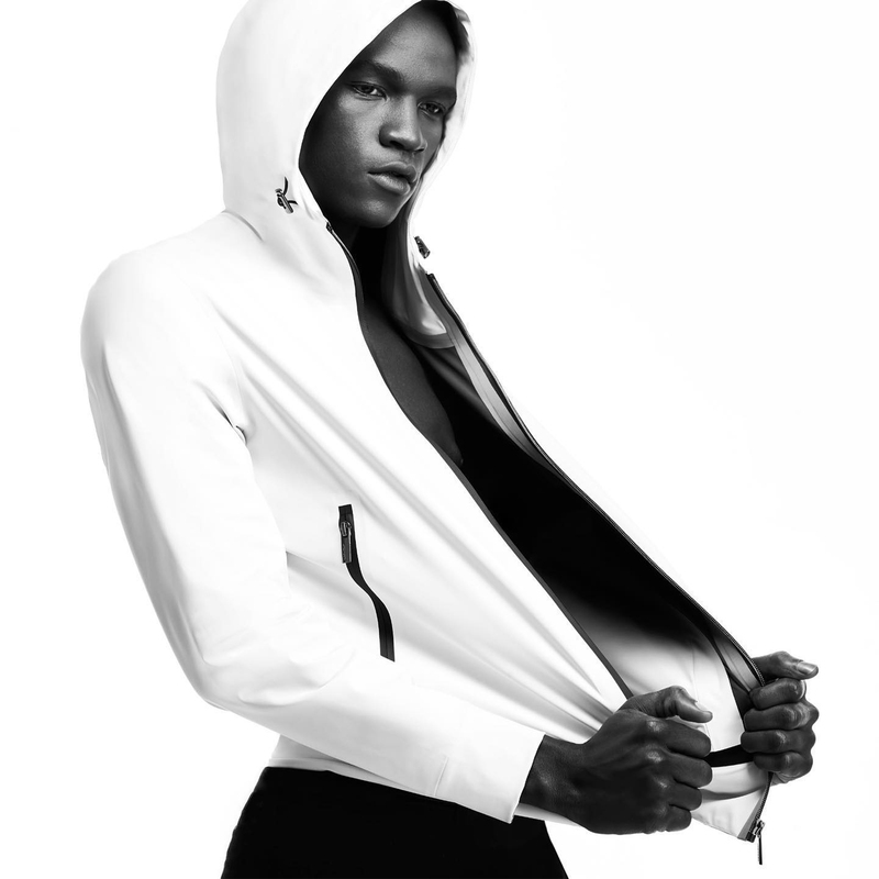 Three Thousand | Yuwei Rrd Italian Urban Urban Minimalist King/Elastic Soft Shell Laminated Hooded Jacket Af775