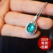 A catty of diamant ring Mother green big egg noodles ice dank and smooth 18K gold inposées heavy work diamant naturel progenitor green pendentif