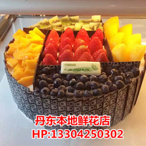(New-physical shooting) Dandong local good Xiyue birthday cake (fruit Queen) 8 inches