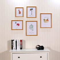 Japanese and Korean photo wall Photo frame wall Wedding studio 5 photo frame combination decoration Small fresh living room Bedroom study