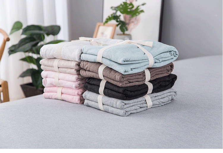 Khăn trải giường bằng vải cotton dệt kim đơn màu giường đơn 笠 ngủ nude bông cotton 1,5 / 1,8 giường - Khăn trải giường drap giường cotton