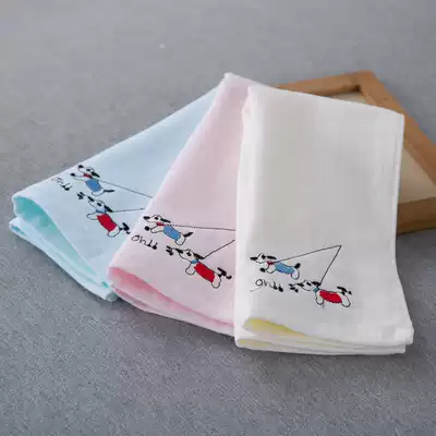 100% cotton yarn cloth terry small towel Pure cotton children's adult pure cotton face towel wipe hands wipe face Solid color embroidery soft