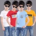 Áo thun bé trai tay ngắn 2019 mới mùa hè trẻ em lớn phiên bản hàn quốc của áo thun cotton triều cường áo thun trẻ em nửa tay 7 - Áo thun
