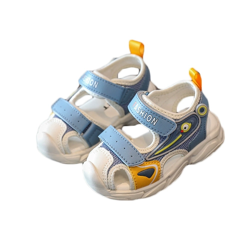 Летняя нескользящая детская сумка для мальчиков, мультяшные детские сандалии, дышащая обувь для раннего возраста, туфли, мягкая подошва