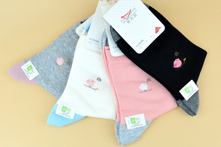 Hua Dannu Bà cao ống dài mùa thu và mùa đông dày vớ cotton sợi tre vớ nữ kháng khuẩn khử mùi ẩm nữ vớ dài chuyên sỉ lẻ quần tất