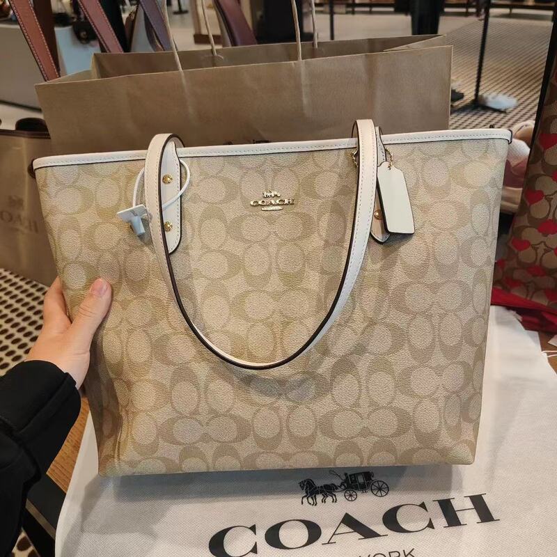 [Direct Shipping from Overseas] Coach City30 Classic Monogram Tote Bag Handbag Shoulder Bag