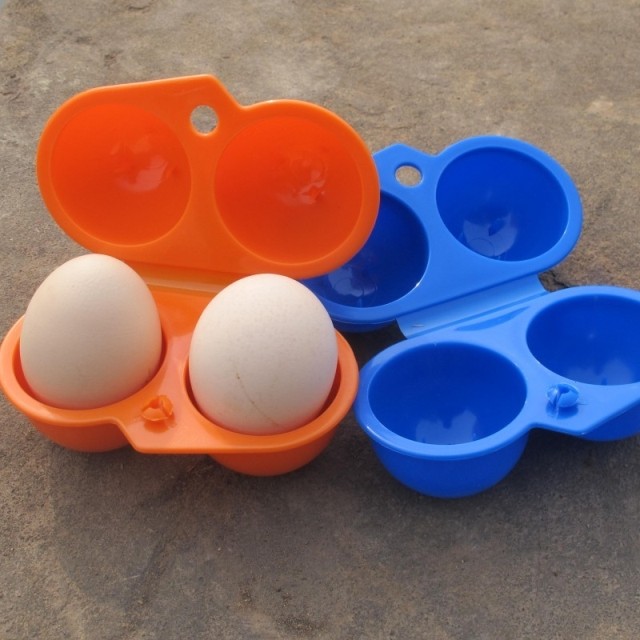 Outdoor Egg Box 2 Only Loaded With Portable Egg Case Two Egg Boxes Anti Press Breaking Containing Box Outdoor Utensils