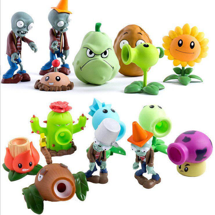 Plants vs Zombies Series Hand Doll Doll Soft Rubber Ejection Toy Spot