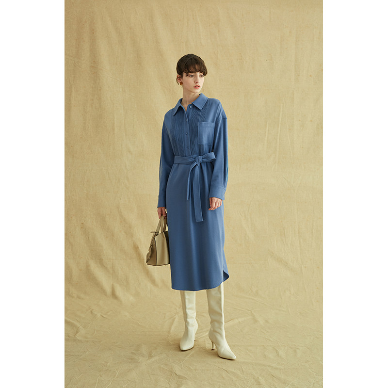 30% off] CCHER fine pleated dress particles worsted wool Xixi and XLAC4846 no discount no return