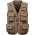 Vest nam trung niên cộng với nhung cộng với vest vest vest ngoài trời vest nam nhiều túi phóng viên chụp ảnh cộng với vest cotton ao ba lo nam Áo vest cotton