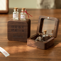 Nordic country newborn baby fetal hair umbilical cord collection box souvenir storage bottle production of 100-day baby storage box