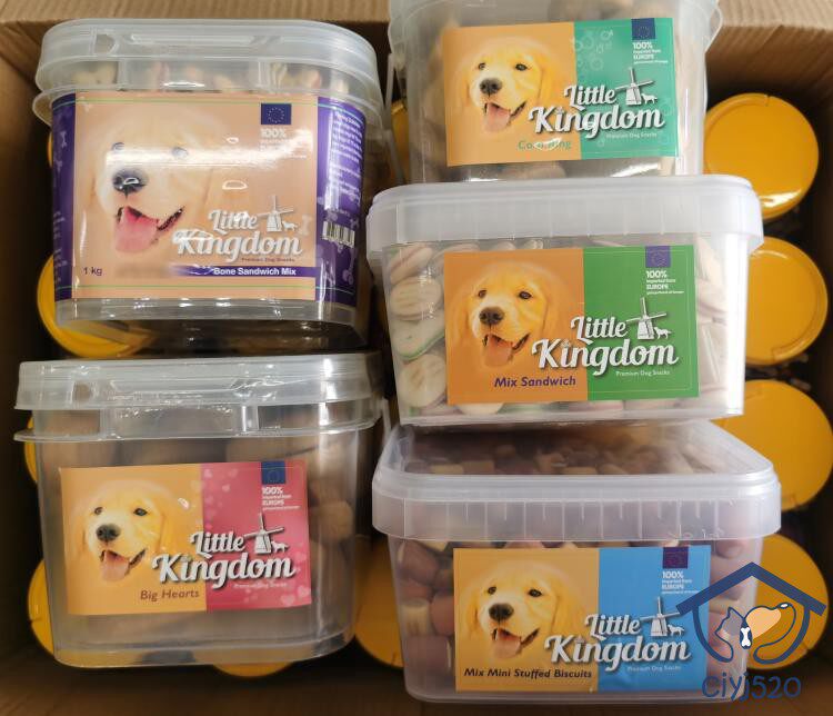 Собака закуски 荷兰小王国little kingdom珍宝装夹心饼干狗零食美毛补钙关节 1kg