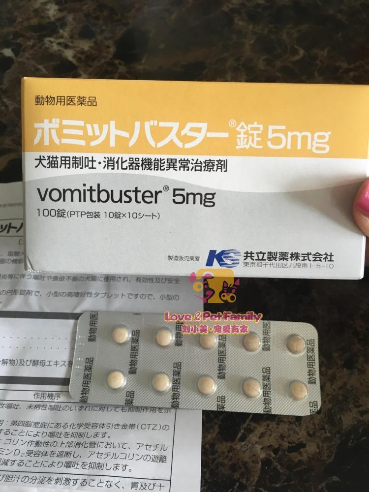 现货日本共立动物医院宠物犬猫肠胃炎止吐治疗剂5mg 10一板