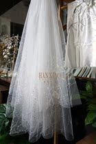 HTS046 Han Xiao pure handmade heavy industry embroidered vintage headyarn double-layer comb big rose pattern outside