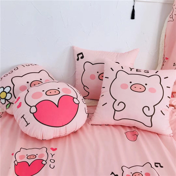 ins sáng tạo dễ thương lợn đệm búp bê gối búp bê Hàn Quốc lợn màu hồng đồ chơi sang trọng món quà búp bê - Trở lại đệm / Bolsters gối văn phòng 2 trong 1