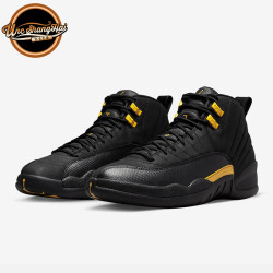 ມະຫາວິທະຍາໄລ North Carolina Air Jordan 12 AJ12 ສີດໍາທອງ retro ເກີບບ້ວງສູງ CT8013-071