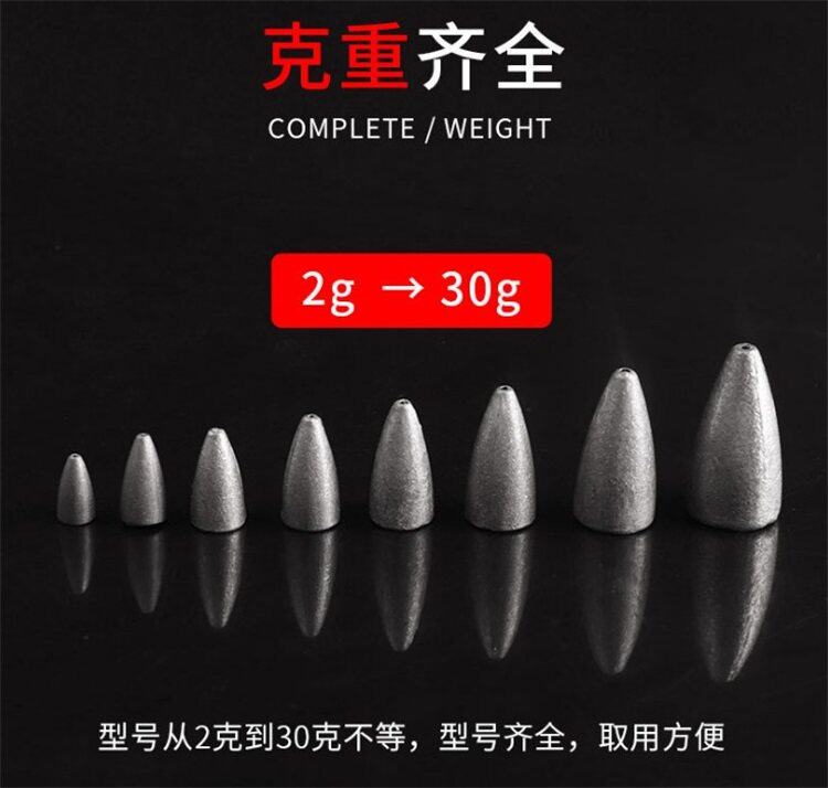 Road subbullet lead pendant 10 grain bagged fishing Texas fishing group through heart hollow lead pendant fishing