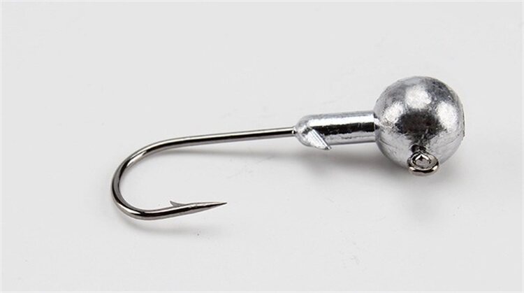 Bulk original color color red lead head hook sharp natural color lead head hook accessory soft bait road subhook 1 5-22 grams