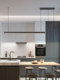 Linear Restaurant Chandelier, Modern Minimalist, Light Luxury, Italian Minimalist, High-End Slate Island Table Dining Room Chandelier