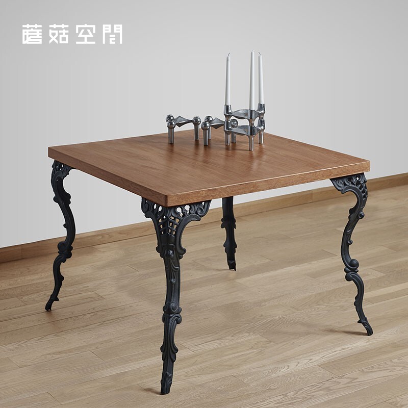 Mushroom space Original European Bone Legs Table Log Solid Wood Rectangular Naturally Made Retro Desk