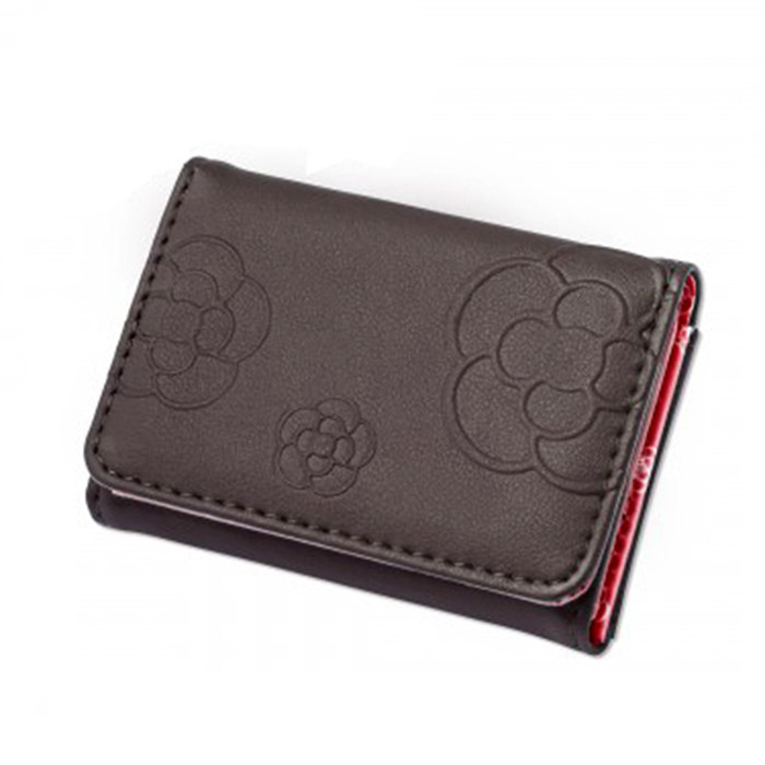 Magazines Steady appendix Wallet Short Wallet Deep Grey Rose Embossing Wallet Card Bag