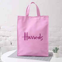 Yinglun Name Goods Har*ods Pink PVC Waterproof Shopping Bag Letter Boxed Handbag handbag