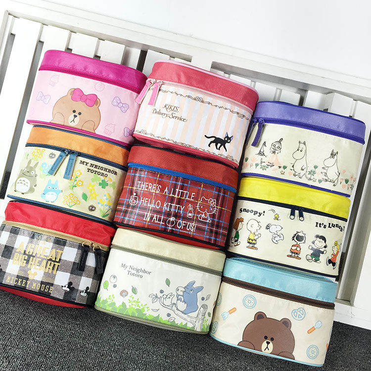Cute Cartoon Clip Cotton Hand Makeup Bag Containing Bag Small Lunch Bag Handbags Handbag