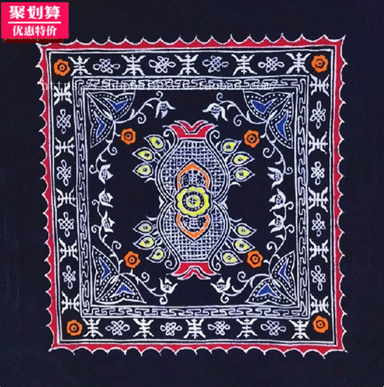 Special offer batik decorative wall hanging features Miao Batik painting decoration decoration small square towel 50*50CM