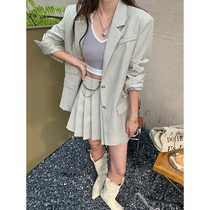 NORA suit suit women Spring and Autumn new design sense niche retro simple loose casual fashion small suit
