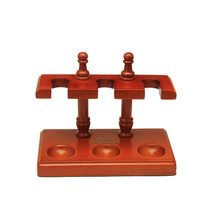 Beech wood pipe rack three-position straight pipe seat handmade solid wood mens collection display stand tobacco accessories