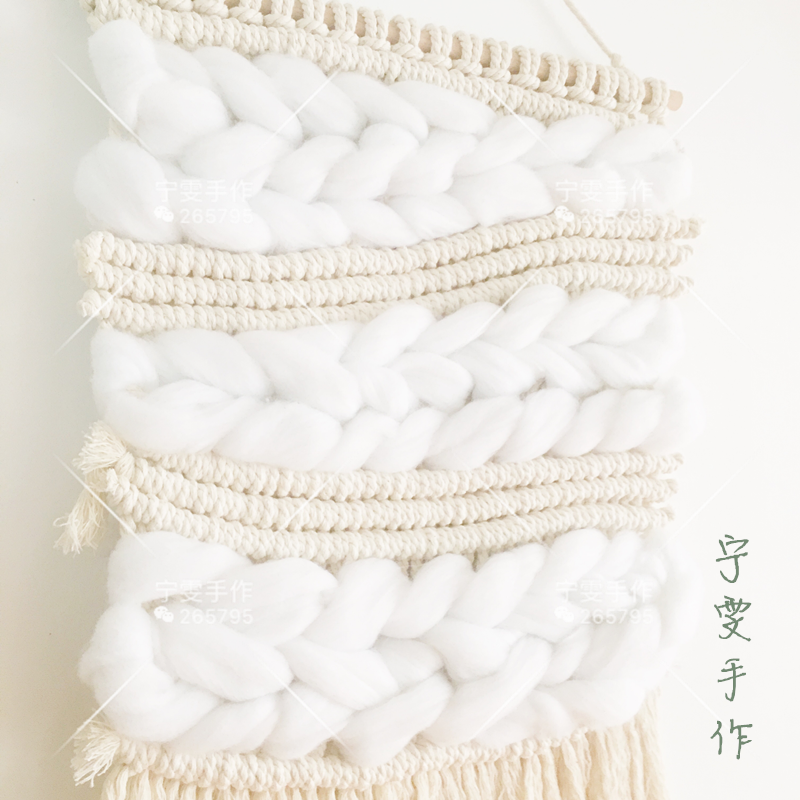 Macrame dây thừng làm bằng tấm thảm - mênh mông trắng DIY liệu gói tường theo phong cách Bắc Âu tay INS - Tapestry thảm vải treo tường