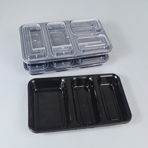 Disposable lunch box rectangular trig 1100 ml thickened with microwave meal kit boxed with cover takeaway package box