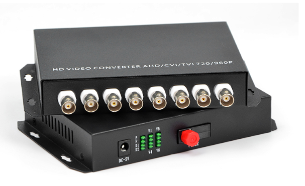 8-channel optical transceiver 8-channel video optical transceiver 8-port optical transceiver 8v single-mode FC8-channel analog video optical transceiver