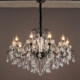 French Crystal Chandelier, Luxurious Living Room, South Asian Style, Antique Bedroom, European-Style Dining Room, Black Retro Country American Chandelier
