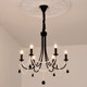 French-Style Living Room, Minimalist Bedroom, South Asian Style, Retro Staircase, Dining Room, Black Vintage Pearl Candle Lamp, Crystal Chandelier