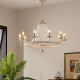Retro French Crystal Lamp, Candle Lamp, Study Room, Living Room, Staircase, Restaurant, Simple Bedroom, White Country American Chandelier