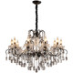 French Crystal Chandelier, Luxurious Living Room, South Asian Style, Antique Bedroom, European-Style Dining Room, Black Retro Country American Chandelier