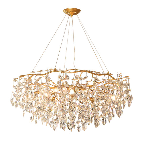 Postmodern Chandelier, Light Luxury Branch Crystal Lamp, Portuguese Living Room, Bedroom, Atmospheric Restaurant, French Country American Lamp