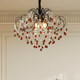 Black Chandelier French-Style Cloakroom Balcony Study Master Bedroom Mid-Century Princess Room American Retro Crystal Lamp Bedroom Lamp